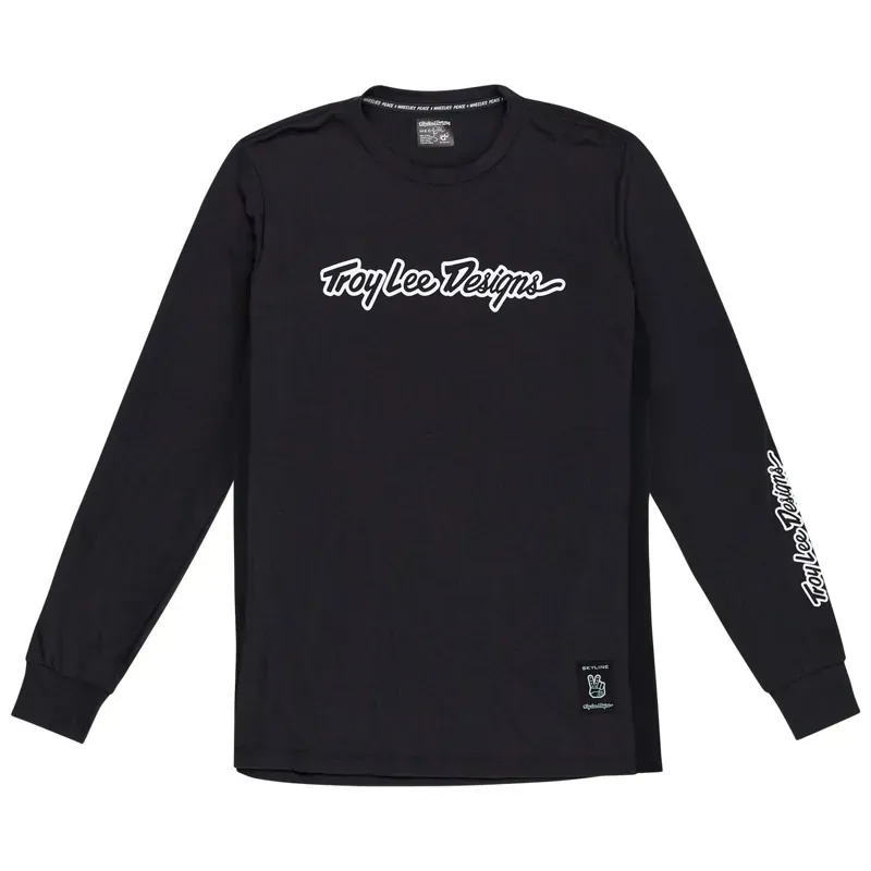 Troy Lee Skyline Long Sleeve Ride Tee In Signature - Black